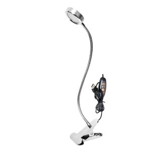 Flexible Gooseneck LED Clamp Reading Desk Night Lamp - Silver