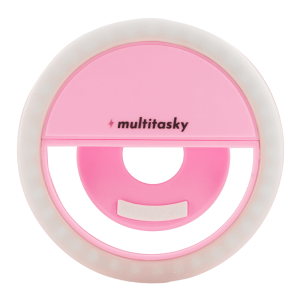 Clip-On Mini Phone Selfie Ring Light - Blush Pink