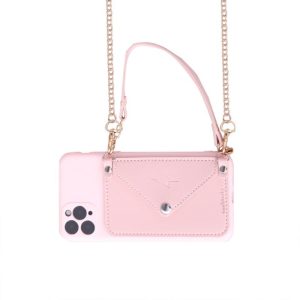 iPhone Case Wallet / Crossbody Purse - Blush Pink, iPhone 13 Pro