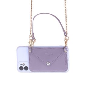 iPhone Case Wallet / Crossbody Purse - Lavender Purple, iPhone 13 Pro Max